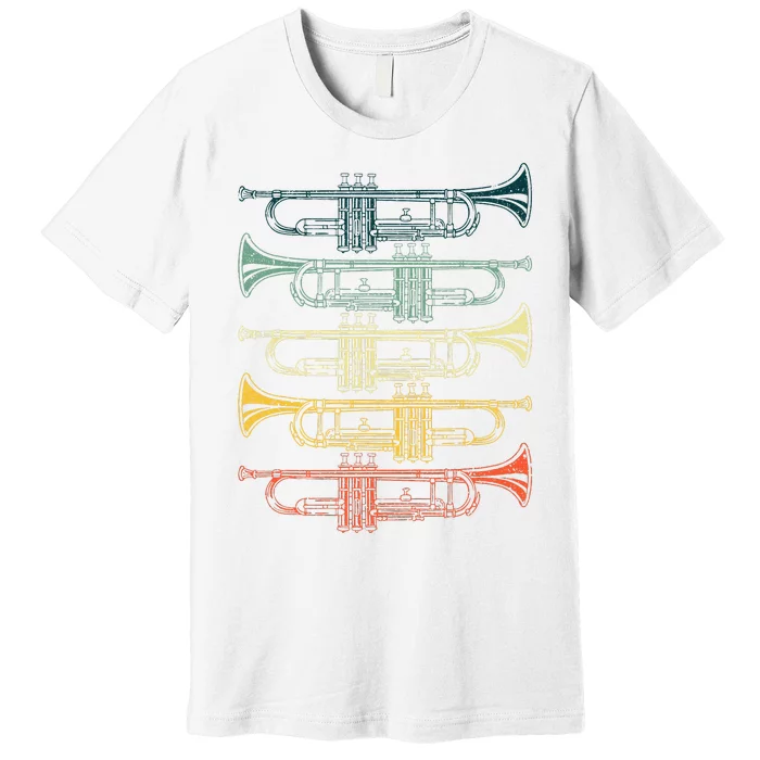 Cool Trumpet Marching Band Musician Jazz Music Premium T-Shirt