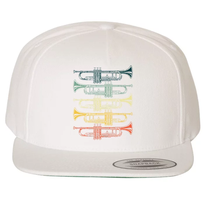 Cool Trumpet Marching Band Musician Jazz Music Wool Snapback Cap