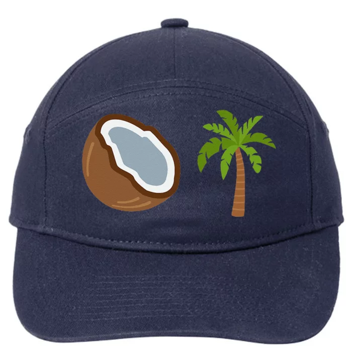 Coconut Tree Meme Patriotic Kamala Statement Usa Democrat 7-Panel Snapback Hat