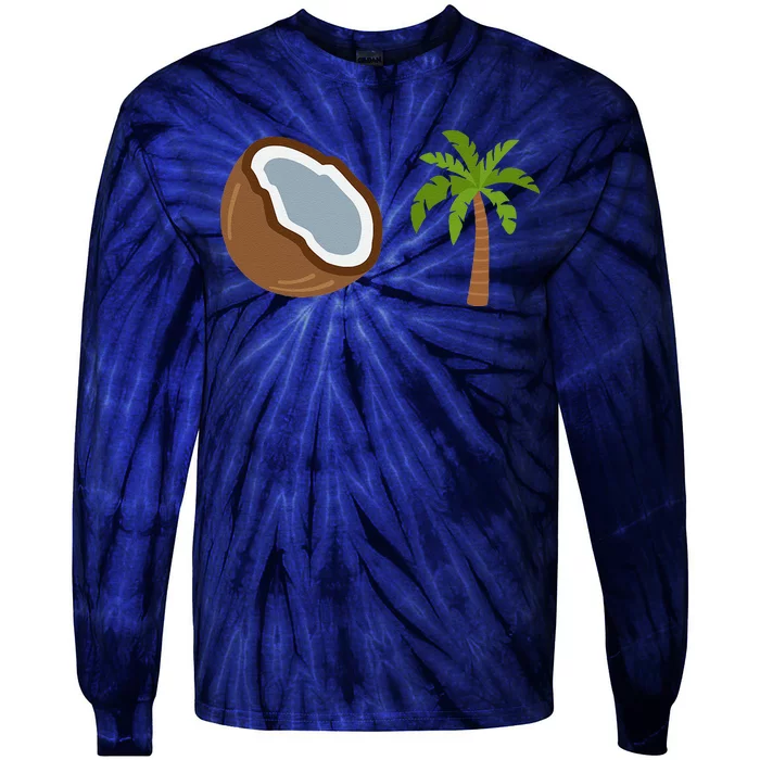 Coconut Tree Meme Patriotic Kamala Statement Usa Democrat Tie-Dye Long Sleeve Shirt