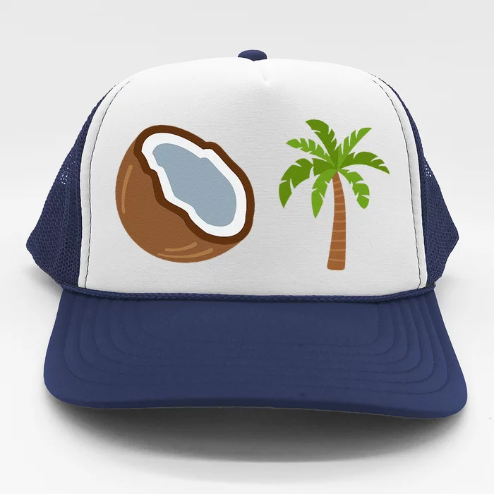 Coconut Tree Meme Patriotic Kamala Statement Usa Democrat Trucker Hat