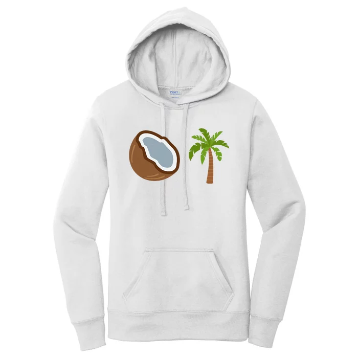 Coconut Tree Meme Patriotic Kamala Statement Usa Democrat Women's Pullover Hoodie