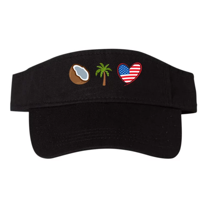 Coconut Tree Meme Patriotic Kamala Statement Usa Democrat Valucap Bio-Washed Visor