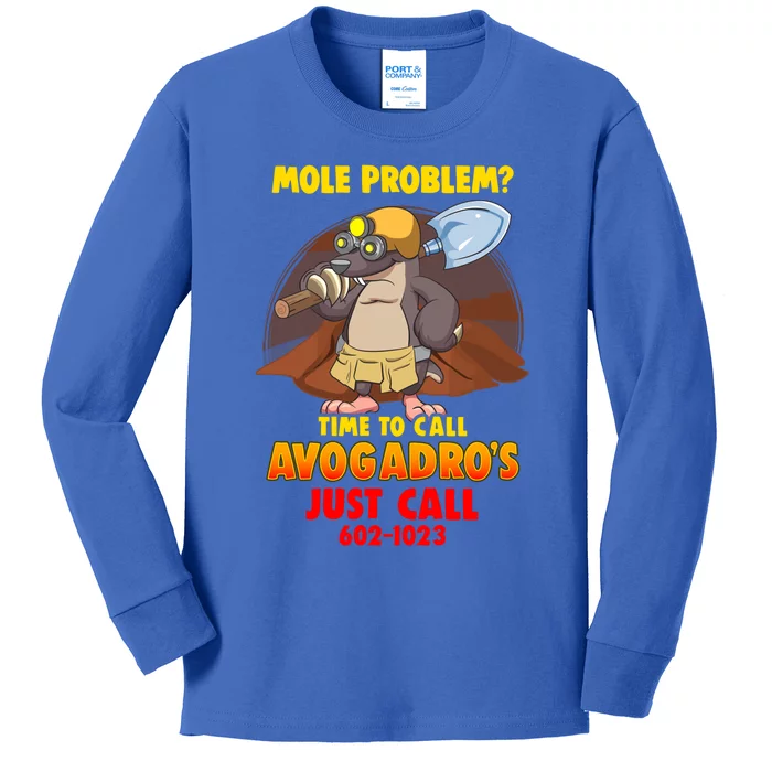 Chemistry Teacher Mole Problem? Chemistry Avogadro's Number Meaningful Gift Kids Long Sleeve Shirt