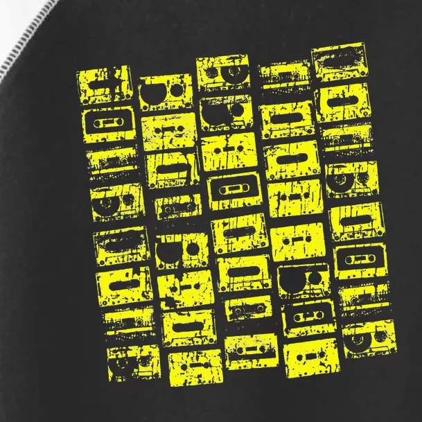 Cassette Tapes Mixtapes 1980s 1990s Music Yellow Toddler Fine Jersey T-Shirt