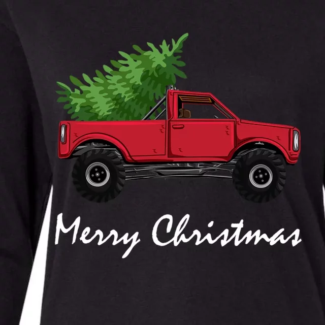 Christmas Truck Meaningful Gift Womens Cotton Relaxed Long Sleeve T-Shirt