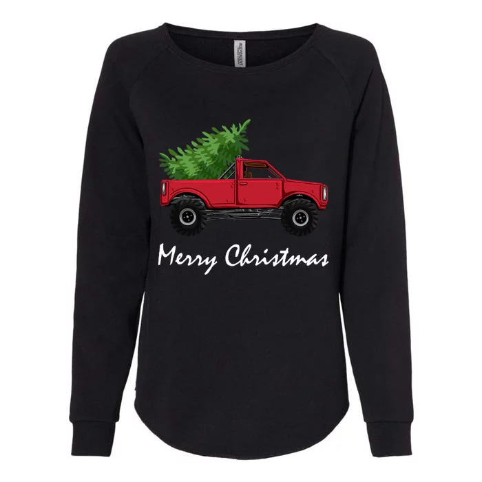 Christmas Truck Meaningful Gift Womens California Wash Sweatshirt