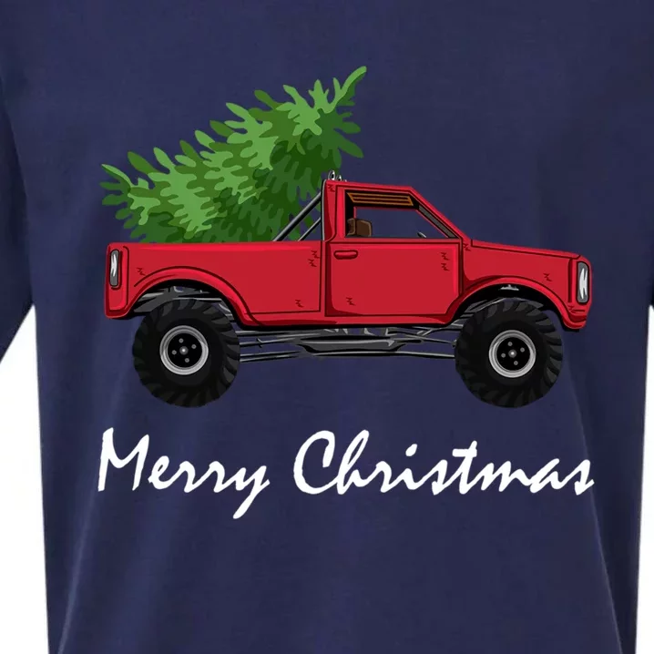 Christmas Truck Meaningful Gift Sueded Cloud Jersey T-Shirt