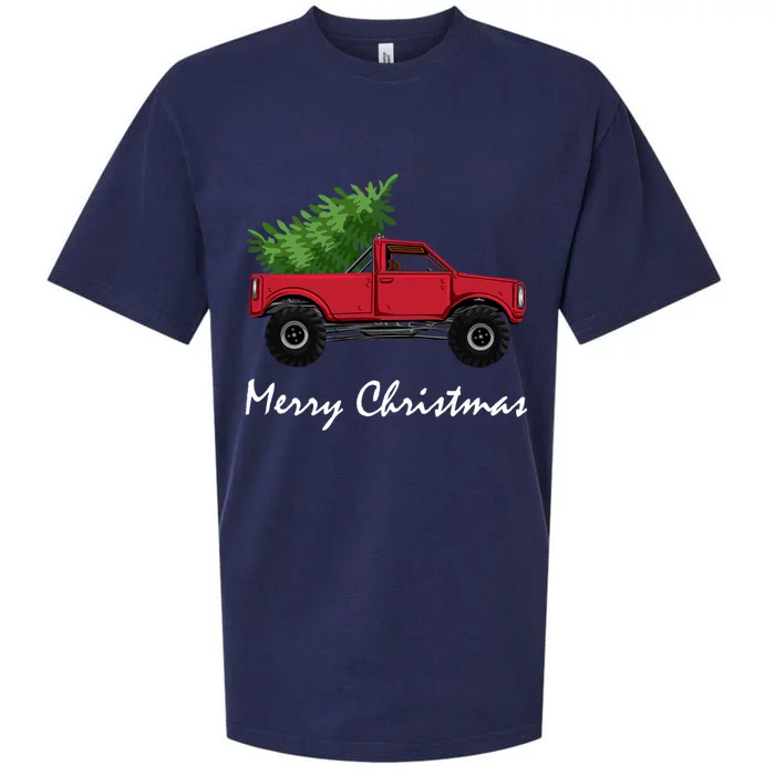 Christmas Truck Meaningful Gift Sueded Cloud Jersey T-Shirt