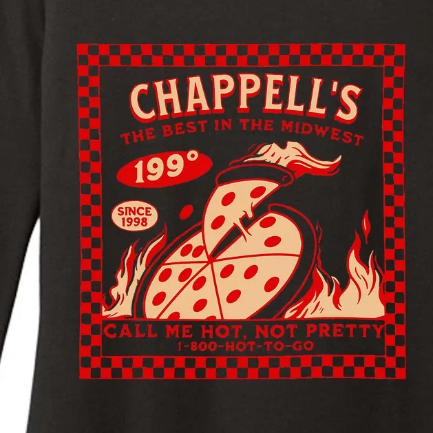 Chappell The Midwest Call Me Hot Retro Pizza Hot To Go Womens CVC Long Sleeve Shirt