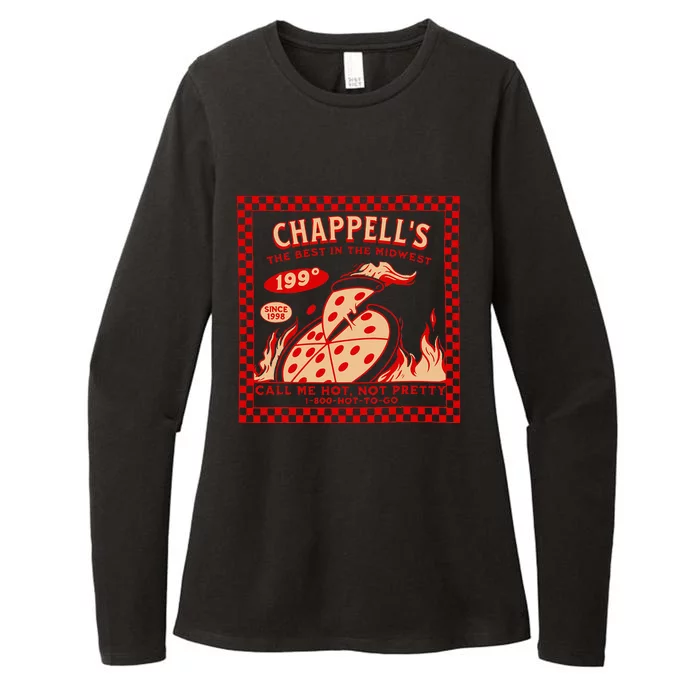 Chappell The Midwest Call Me Hot Retro Pizza Hot To Go Womens CVC Long Sleeve Shirt