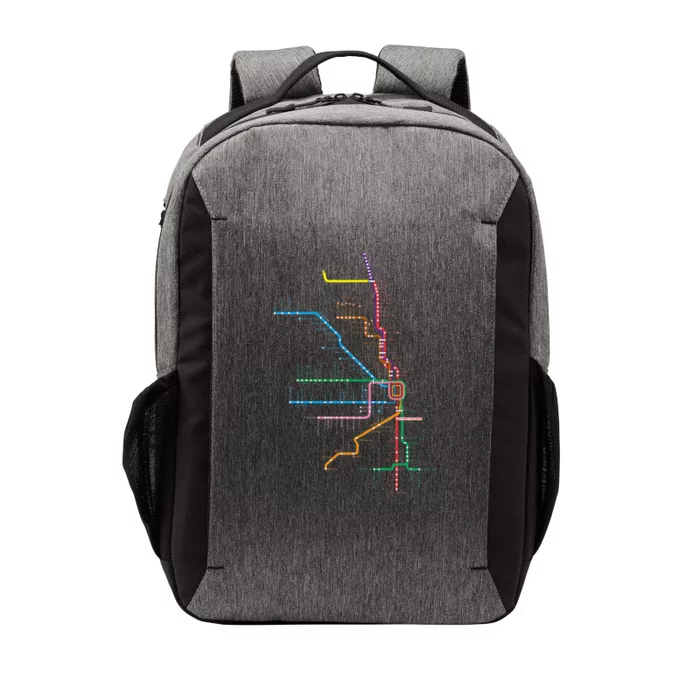 Chicago Trains Map Vector Backpack