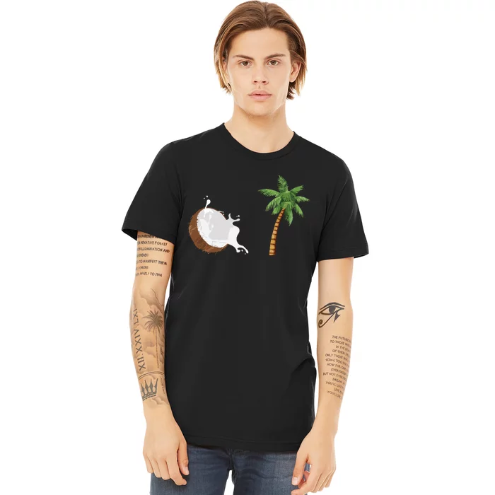 Coconut Tree Meme Patriotic Kamala Statement Usa Democrat Premium T-Shirt