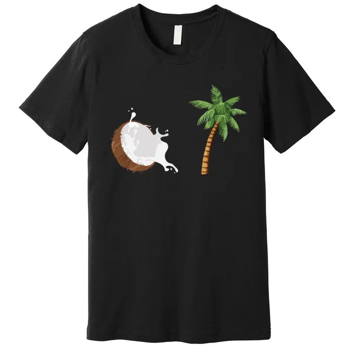 Coconut Tree Meme Patriotic Kamala Statement Usa Democrat Premium T-Shirt