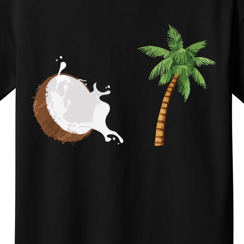 Coconut Tree Meme Patriotic Kamala Statement Usa Democrat Kids T-Shirt