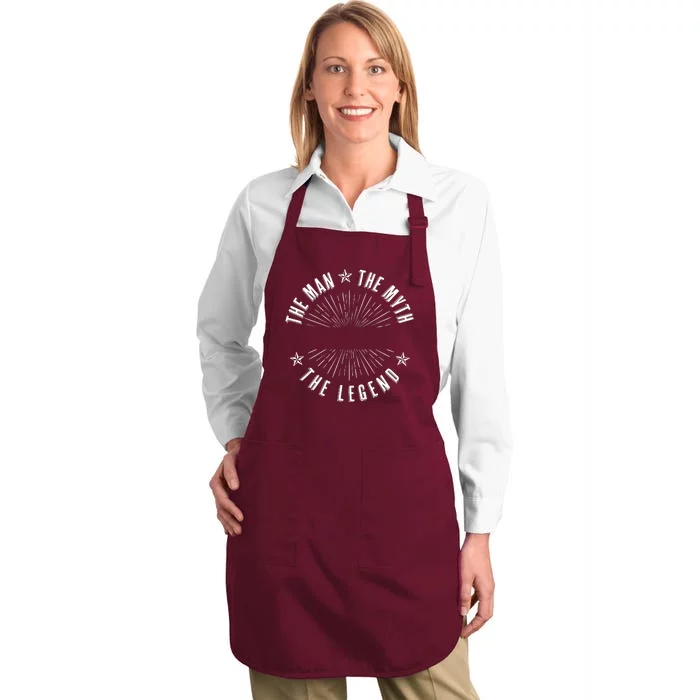 Custom The Man The Myth The Legend Full-Length Apron With Pocket