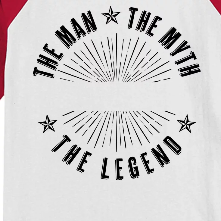 Custom The Man The Myth The Legend Kids Colorblock Raglan Jersey