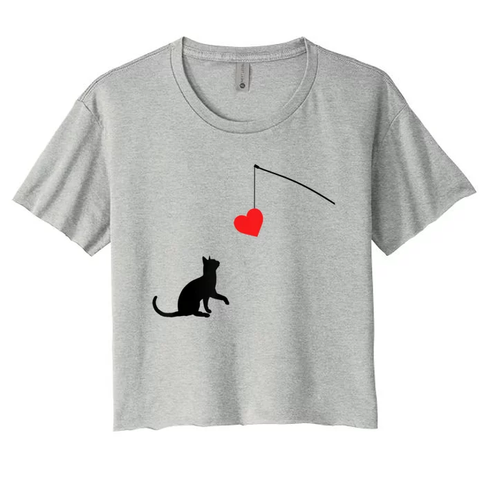 Cat Toy Meaningful Gift Valentine's Day Funny Gift For Her Or For Him Cute Gift Women's Crop Top Tee