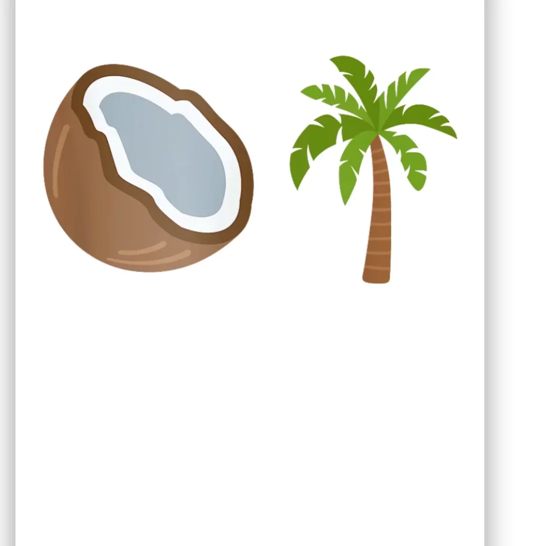 Coconut Tree Meme Patriotic Kamala Statement Usa Democrat Poster