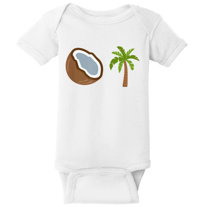 Coconut Tree Meme Patriotic Kamala Statement Usa Democrat Baby Bodysuit