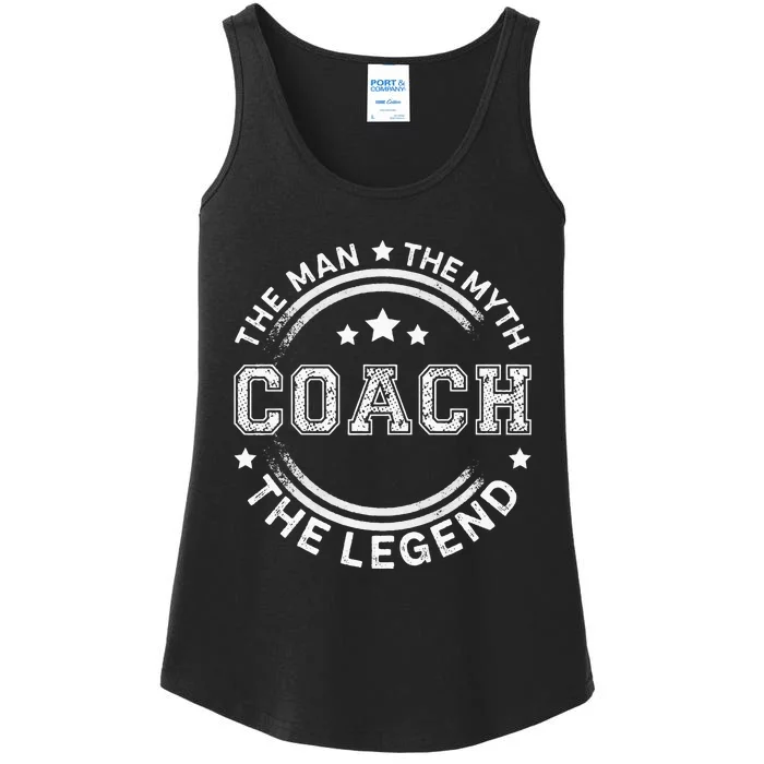 Coach The Man The Myth The Legend Men Coach Gift Ladies Essential Tank