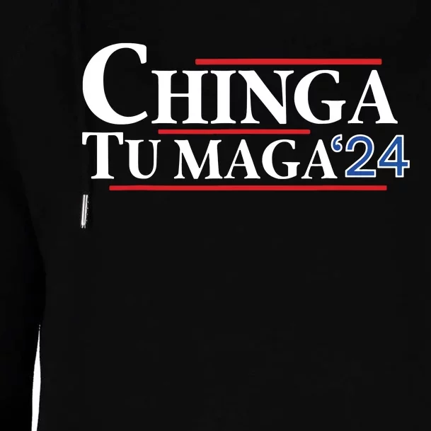 Chinga Tu Maga 24 Womens Funnel Neck Pullover Hood