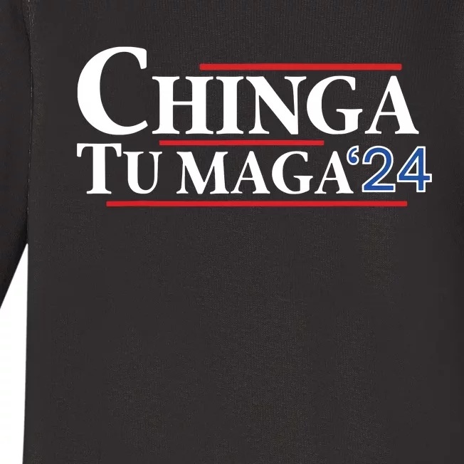 Chinga Tu Maga 24 Baby Long Sleeve Bodysuit