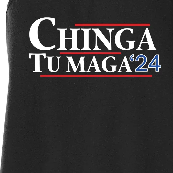 Chinga Tu Maga 24 Women's Racerback Tank