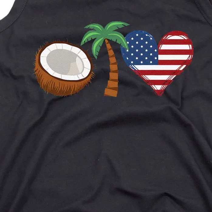 Coconut Tree Meme Patriotic Kamala Statement Usa Democrat Tank Top