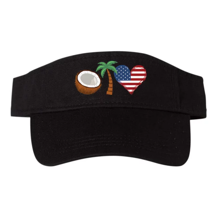 Coconut Tree Meme Patriotic Kamala Statement Usa Democrat Valucap Bio-Washed Visor