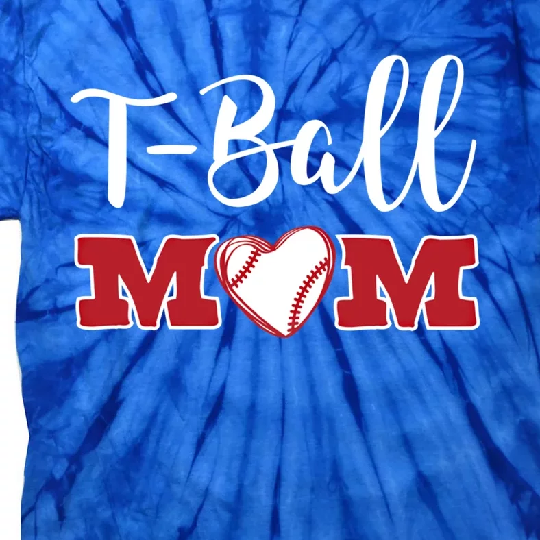 Cute Tball Mom Teeball Baseball T Ball Mom Gift Tie-Dye T-Shirt