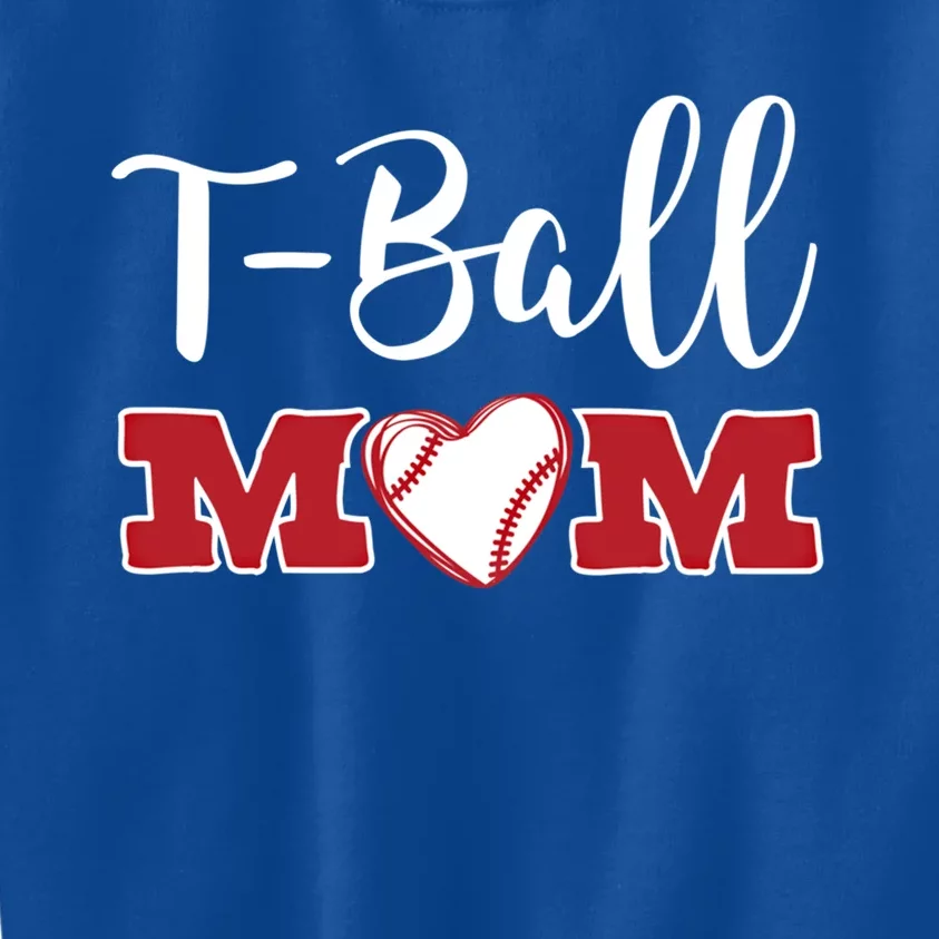 Cute Tball Mom Teeball Baseball T Ball Mom Gift Kids Sweatshirt