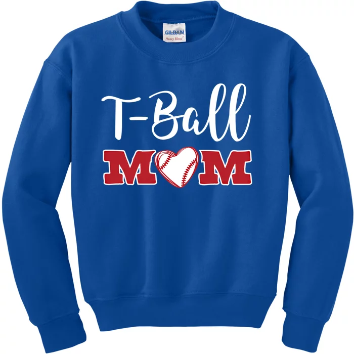 Cute Tball Mom Teeball Baseball T Ball Mom Gift Kids Sweatshirt