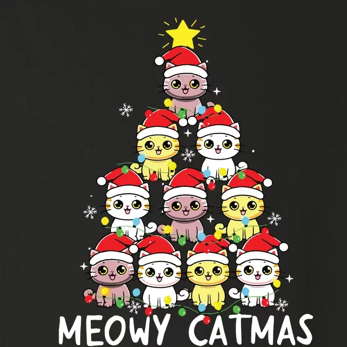 Christmas Tree Meowy Catmas Cat Xmas Girls Boy Funny Santa Toddler Long Sleeve Shirt