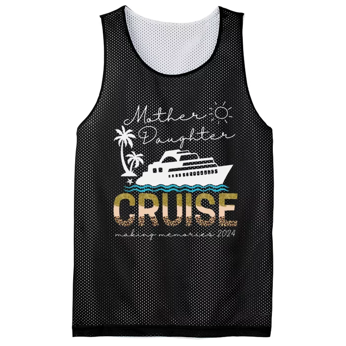 Cruise Trip Mother Daughter Cruise Ship Trip Leopard 2024 Mesh Reversible Basketball Jersey Tank