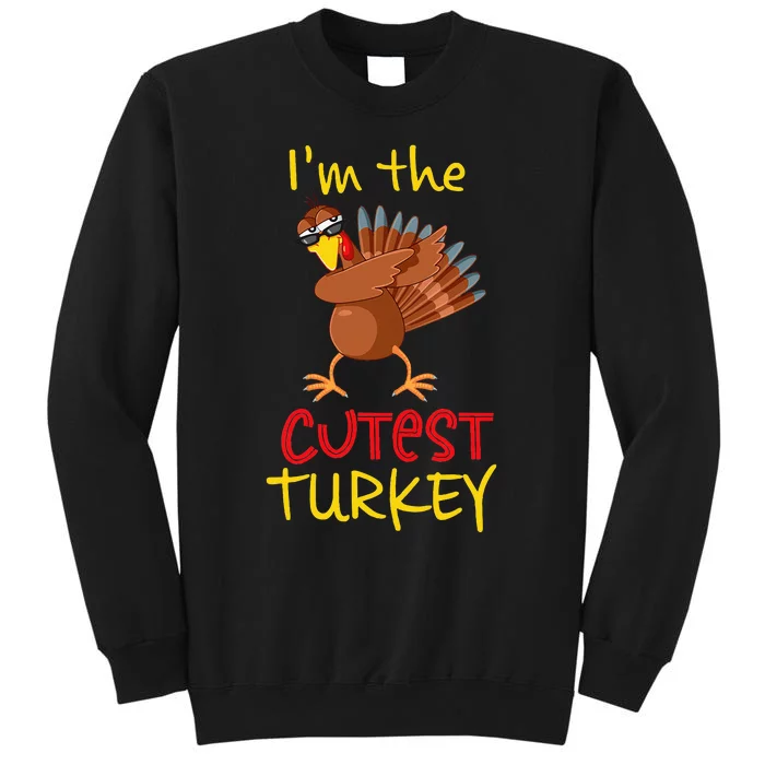 Cutest Turkey Matching Family Group Thanksgiving Party Tall Sweatshirt