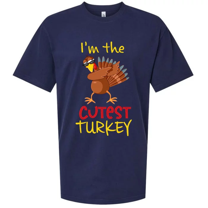 Cutest Turkey Matching Family Group Thanksgiving Party Sueded Cloud Jersey T-Shirt