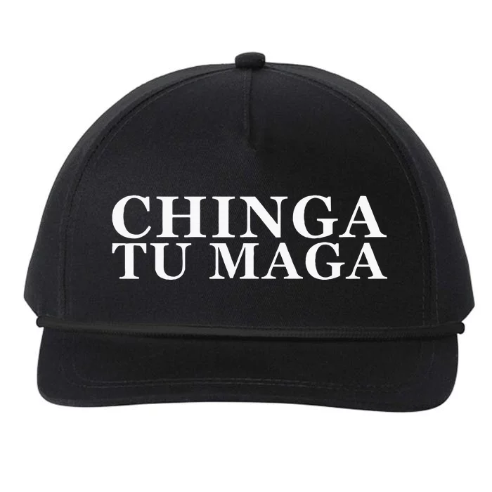 Chinga Tu Maga Anti Trump Mexican Spanish Latin Word Snapback Five-Panel Rope Hat