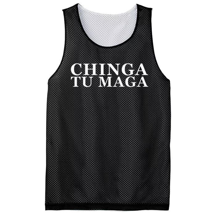 Chinga Tu Maga Anti Trump Mexican Spanish Latin Word Mesh Reversible Basketball Jersey Tank