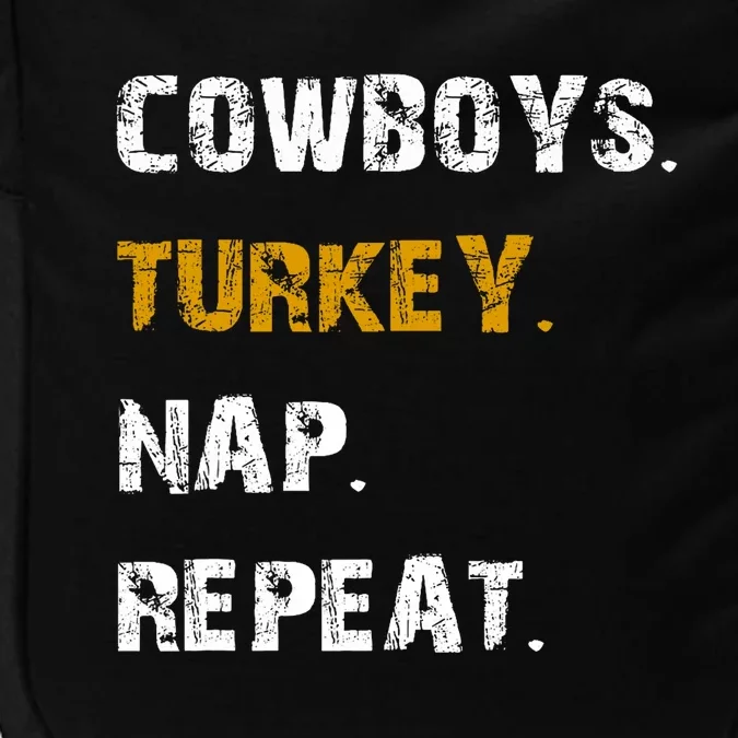 Cowboys Turkey Nap Repeat Thanksgiving Football Impact Tech Backpack