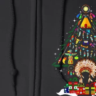 Christmas Tree Native American Tribe Full Zip Hoodie