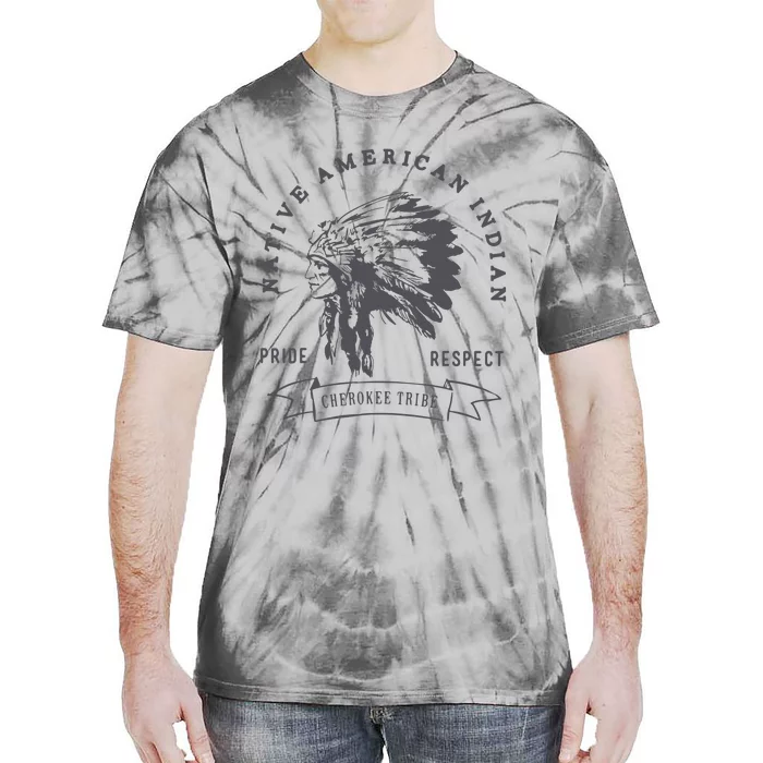 Cherokee Tribe Native American Indian Pride Respect Print Tie-Dye T-Shirt