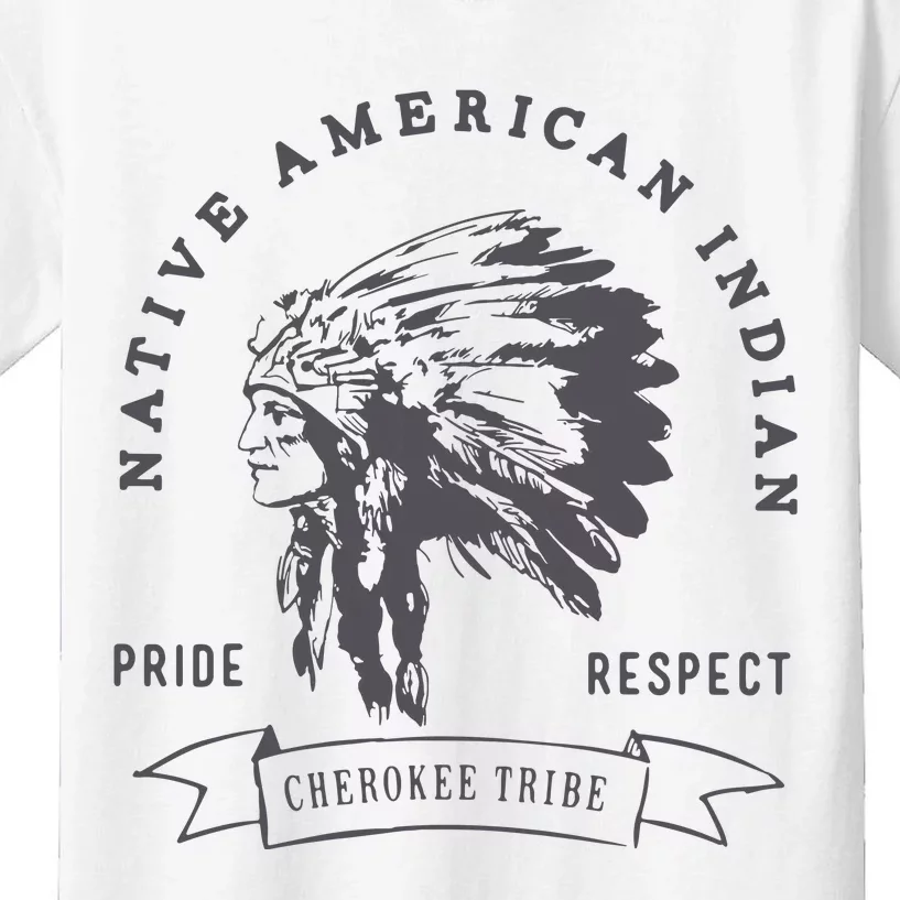 Cherokee Tribe Native American Indian Pride Respect Print Kids T-Shirt