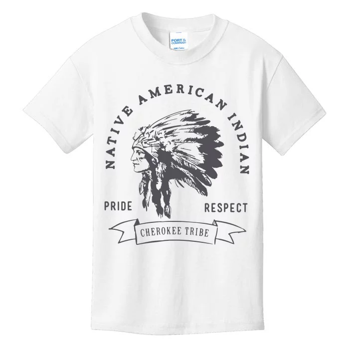 Cherokee Tribe Native American Indian Pride Respect Print Kids T-Shirt