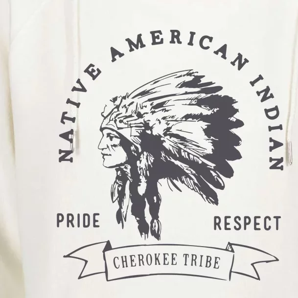 Cherokee Tribe Native American Indian Pride Respect Print Womens Funnel Neck Pullover Hood