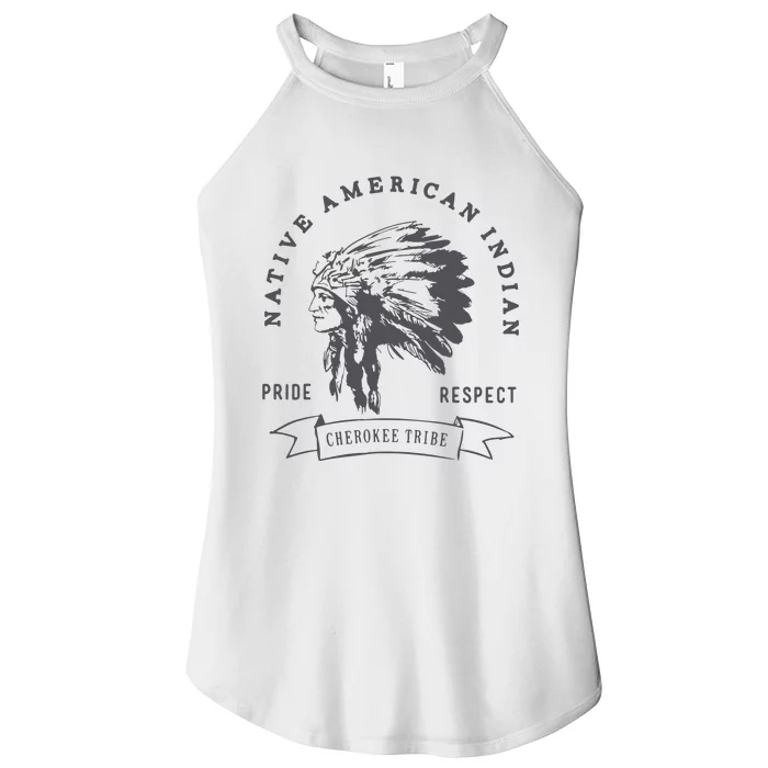 Cherokee Tribe Native American Indian Pride Respect Print Women’s Perfect Tri Rocker Tank