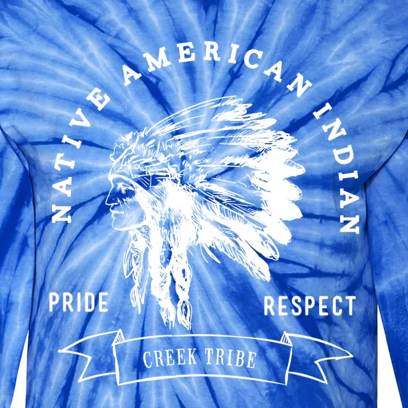 Creek Tribe Native American Indian Pride Respect Honor Gift Tie-Dye Long Sleeve Shirt