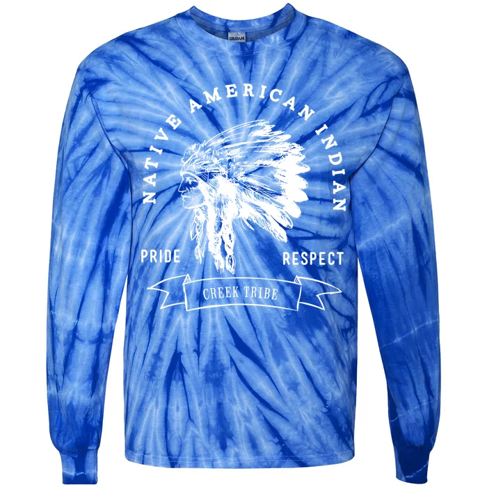 Creek Tribe Native American Indian Pride Respect Honor Gift Tie-Dye Long Sleeve Shirt