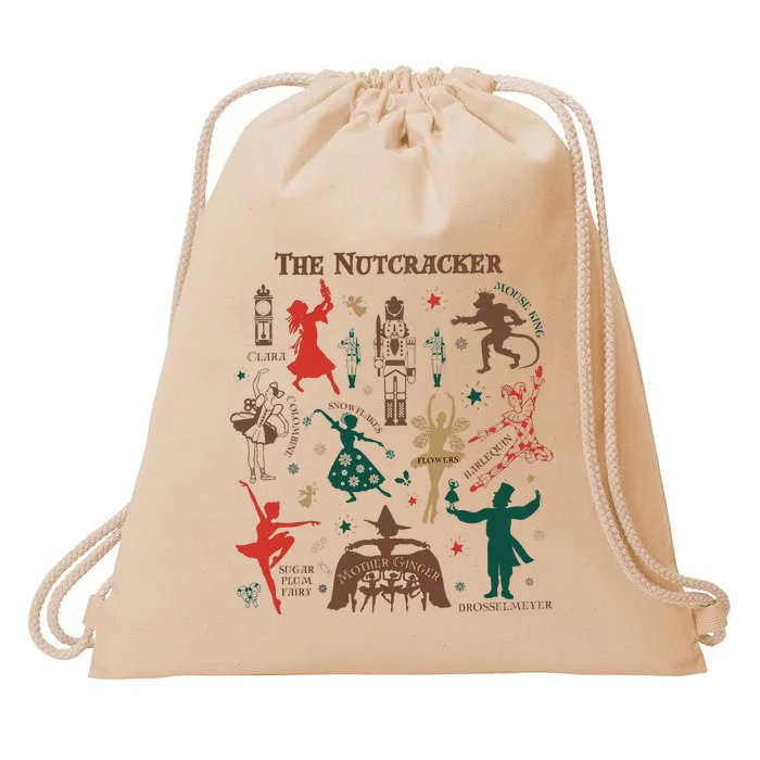 Christmas The Nutcracker Ballet Sugar Plum Fairy Drawstring Bag