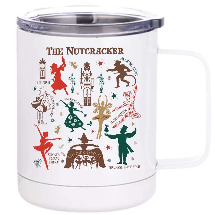 Christmas The Nutcracker Ballet Sugar Plum Fairy Front & Back 12oz Stainless Steel Tumbler Cup